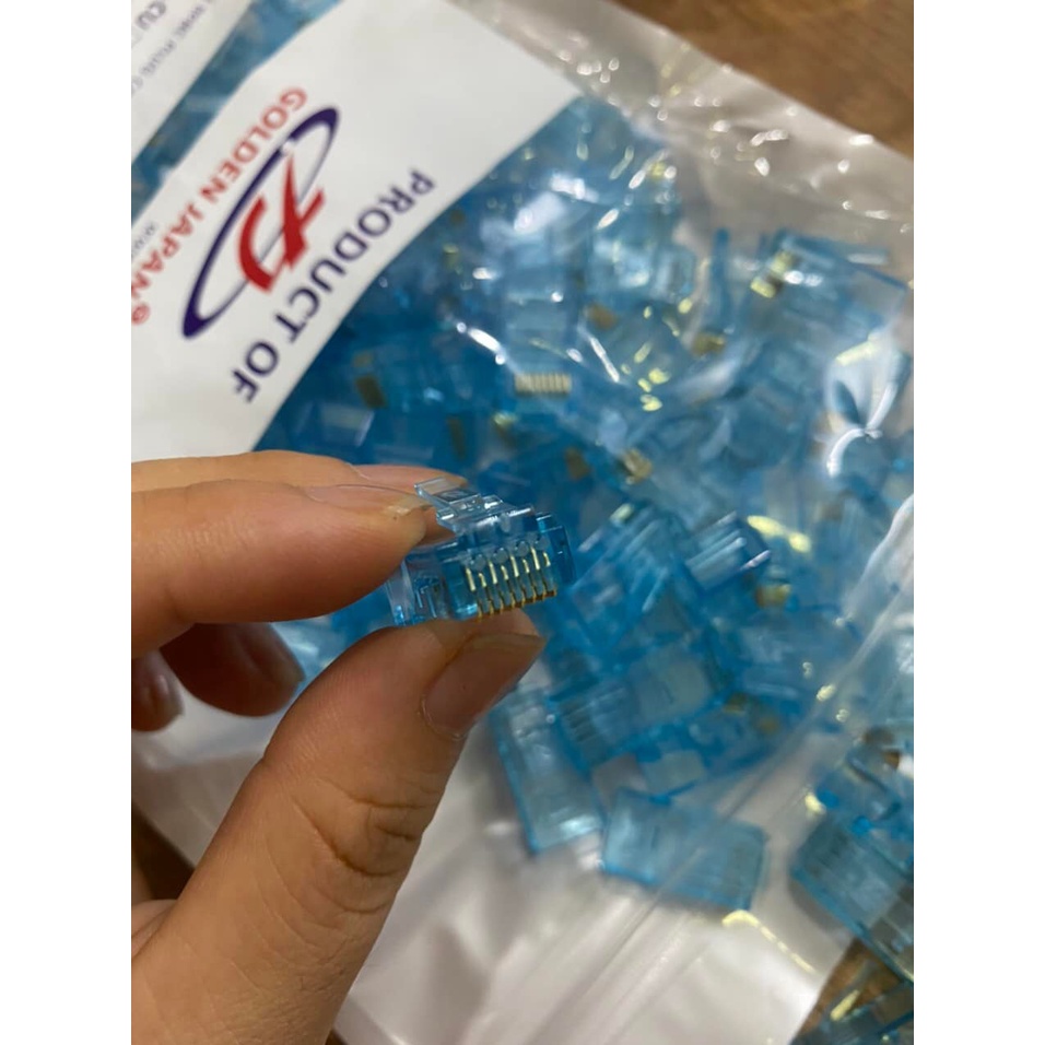 Hạt Mạng TENDA RJ45 Cat5e Hộp 100 Hạt, Hạt Mạng AMP Cat5e Hộp 100 Hạt