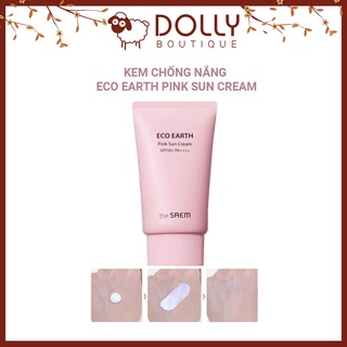 Kem chống nắng The Saem Eco Earth Power Pink Sun Cream SPF50+/PA++
