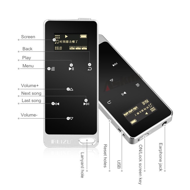 Máy nghe nhạc Lossless chất lượng cao Ruizu X05 8GB - Music Player Ruizu X05
