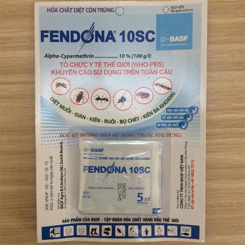 Thuốc diệt côn trùng Fendona 10SC dạng gói 5ml