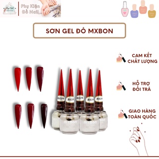 Sơn Gel Đỏ Mxbon 💥 CAO CẤP 💥 Sơn gel móng Mxbon màu đỏ 15ml