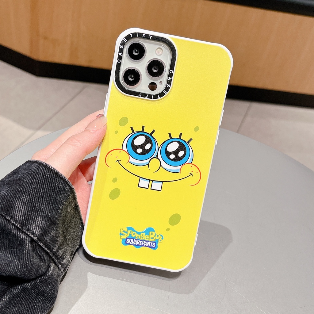 Ốp Lưng Chống Sốc Họa Tiết Hoạt Hình Spongebob Và Patrick Cho iPhone 14 / 13 / 12 / 11 / X / 8 / 7P