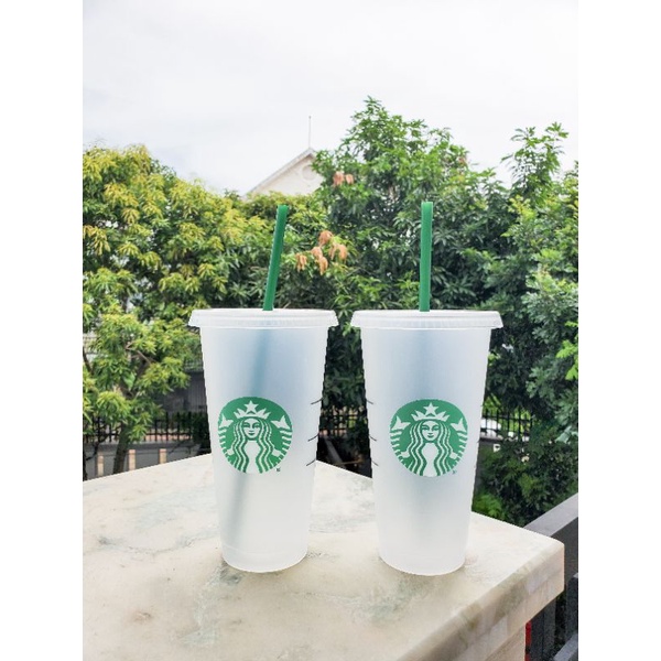 Ly Starbucks Reusable Transparent Trong Suốt 710ml