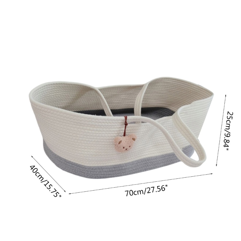 Giỏ Đựng Đồ Bằng Dây Cotton Bện Sắp Xếp Gọn Gàng Giá Đỡ