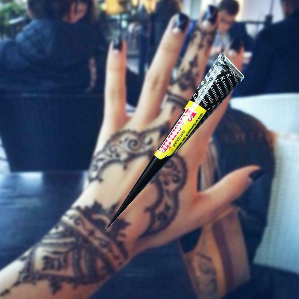 1 Hình Xăm Tạm Thời Henna Hannah Ấn Độ Màu Đen H4Q6