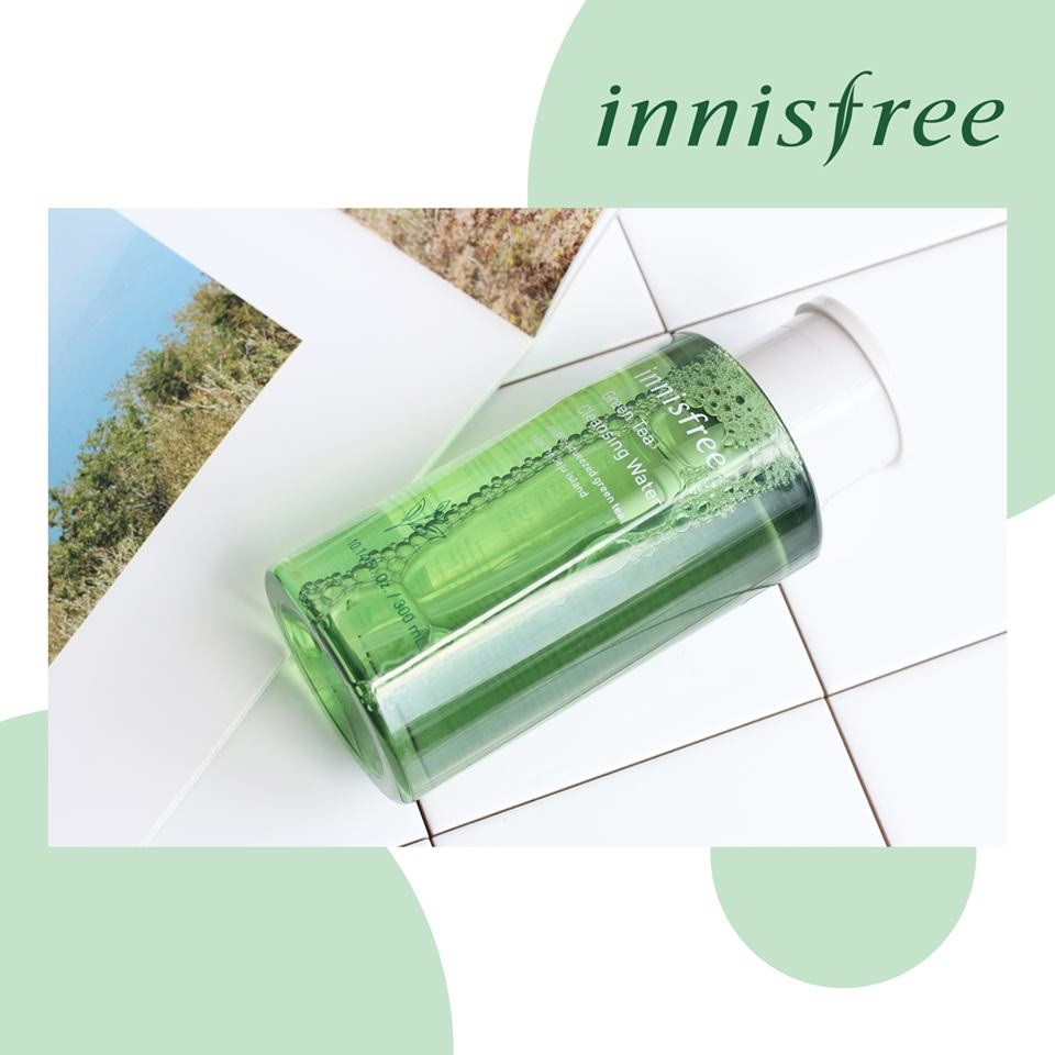 Nước Tẩy Trang Chiết Xuất Trà Xanh Cho Da Dầu Mụn Innisfree Green Tea Cleansing Water 300ml