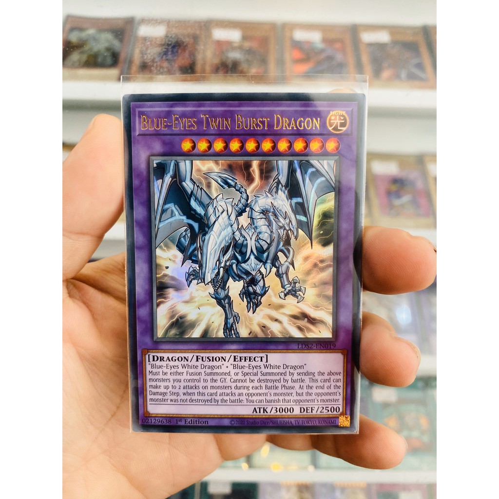Thẻ Bài YugiOh! Mã LDS2-EN019 - Blue-Eyes Twin Burst Dragon - Ultra Rare - 1st Edition