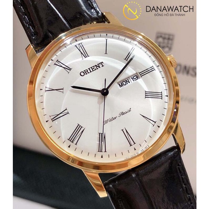 Đồng hồ nam Orient FUG1R007W6 chính hãng mạ vàng dây da mềm mại thiết kế sang trọng cổ điển khả năng chịu bền cao