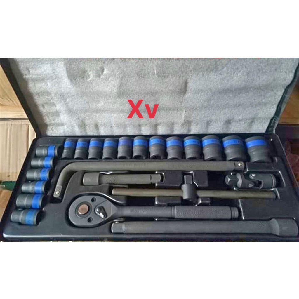 Bộ khẩu tuýp 1/2 ĐEN 25 chi tiết