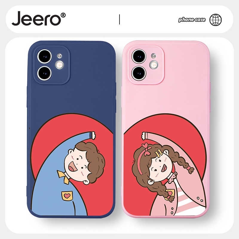 Ốp điện thoại JEERO hoạt hình thích hợp cho iPhone 13 12 11 Pro Max SE 2020 X XR XS ip 8 7 6 6S Plus kute HF580
