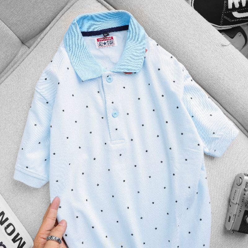 Áo thun nam ngắn tay polo vải  thun cá sấu Cotton 4 chiều ngôi sao