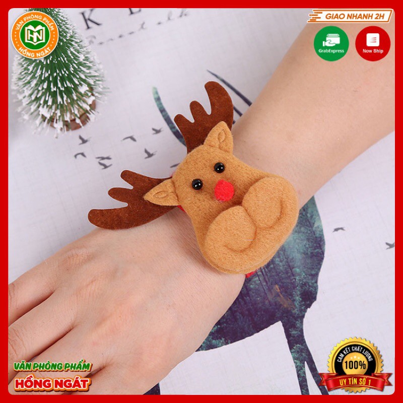 Vòng Tay Noel⭐Không Phát Sáng vải nhung dạ đồ chơi đồng hồ đeo tay quà tặng học sinh trong mùa giáng sinh cho bé N047