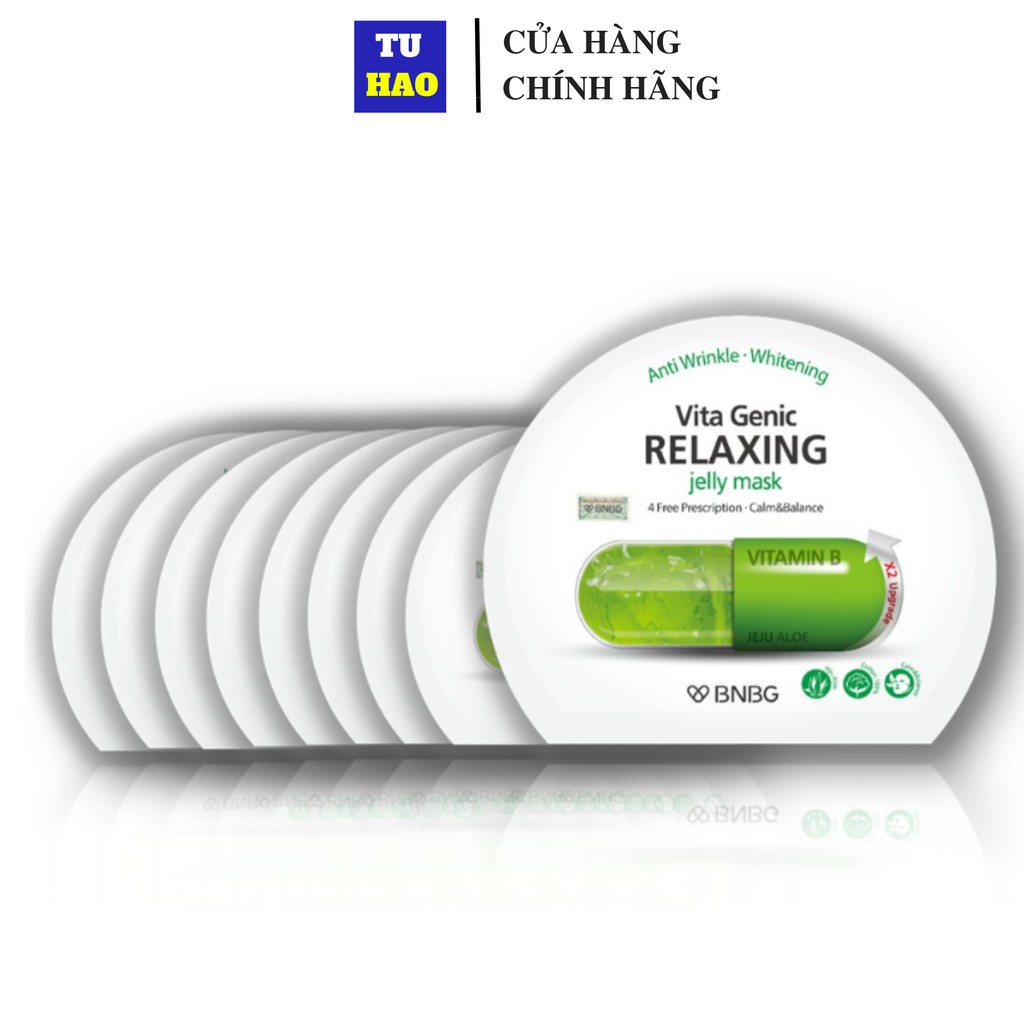 Combo 10 Mặt nạ dưỡng ẩm BNBG Vita Genic Relaxing Jelly Mask (Vitamin B) 30ml x10