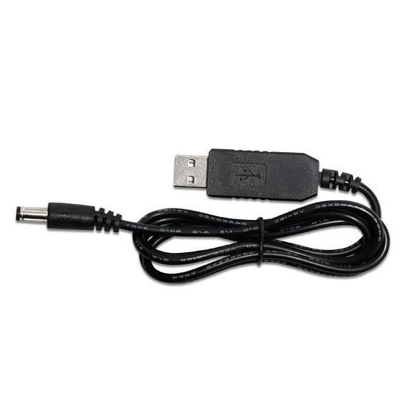 Cáp Tăng Áp USB 5V sang 12V cỡ 5,5x2,1mm (có thể cắm vào sạc dự phòng cấp cho modem mạng, wifi, camera khi mất điện)