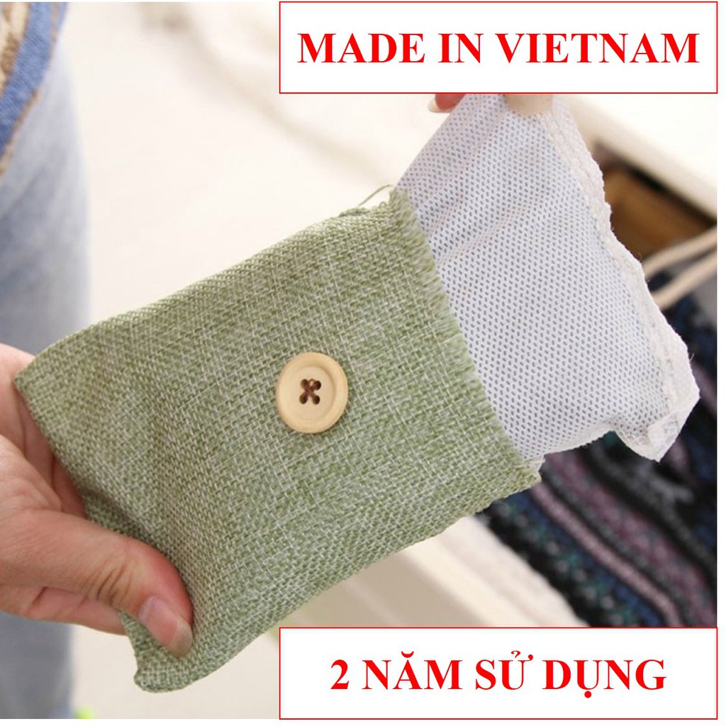 [Made in Vietnam] SỬ DỤNG 2 NĂM - Túi than tre hoạt tính hút mùi oto, căn bếp, giầy, tủ quần áo, tủ lạnh, nhà vệ sinh