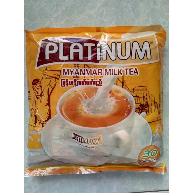 Trà sữa hoà tan Platinum Myanmar Milk Tea (25g × 30gói/bịch).