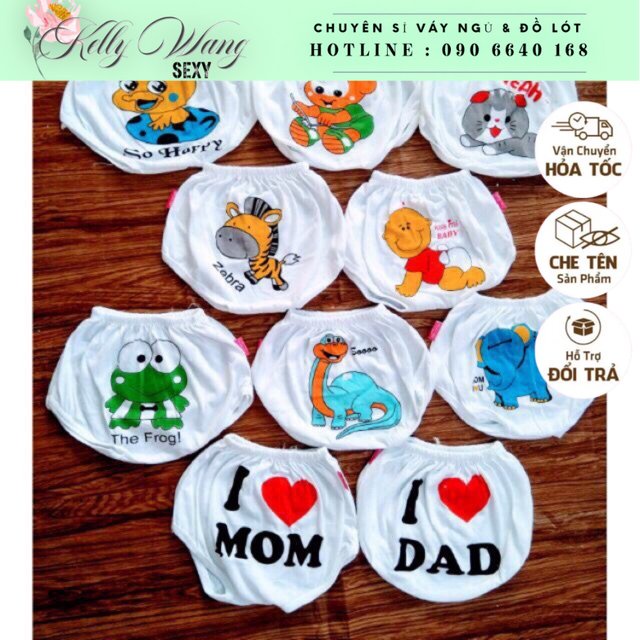 Combo quần chip cotton cho bé nhiều size ( có bảng size ở hình cuối)
