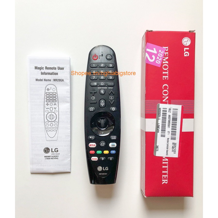 [Chính Hãng] Remote Điều Khiển Tivi LG Giọng Nói, Smart Tivi AKB75855501 MR20GA-Hỏa tốc HCM