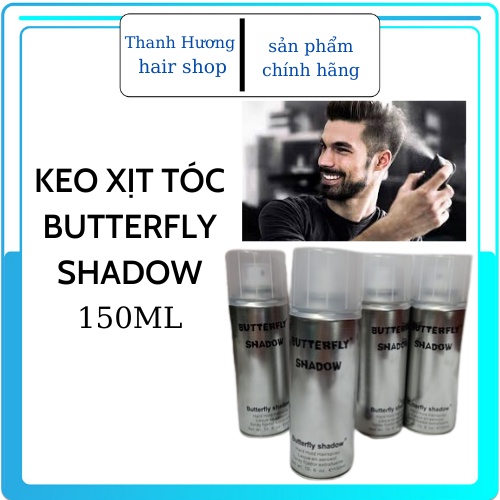 Keo xịt tóc,gôm xịt tóc giữ nếp siêu cứng mùi thơm Butterfly Shadow 150ml