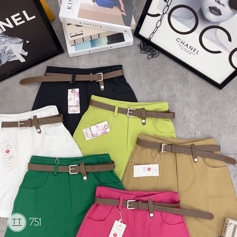 QUẦN SHORT THÔ KÈM ĐAI MS16290