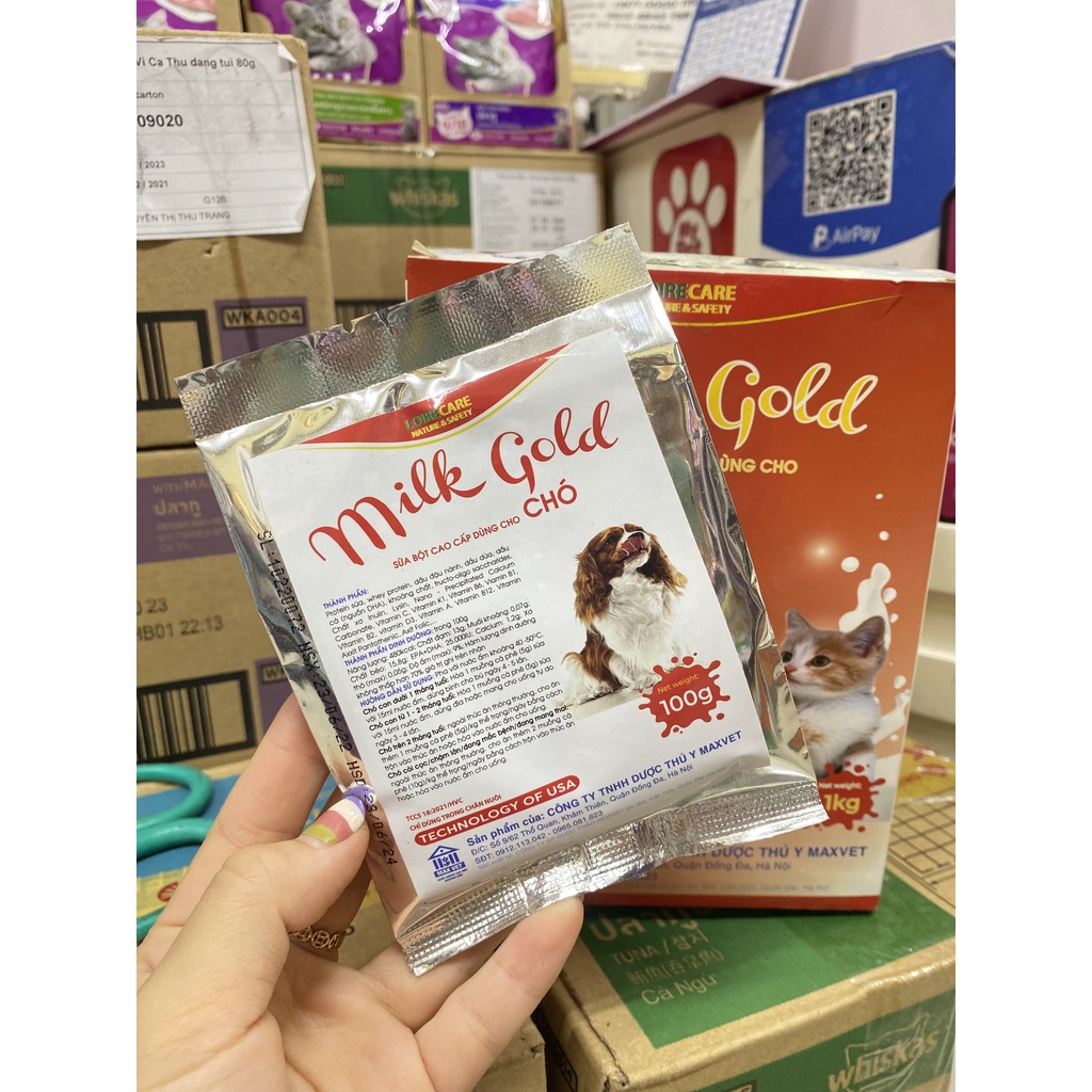 Sữa bột dinh dưỡng cho chó mèo Bio Milk - gói 100gr - Zimpet