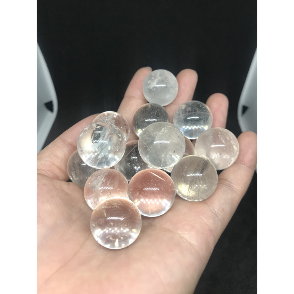 Bi cầu mini pha lê Clear Quartz 25k