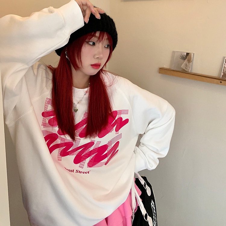 Áo Thun Sweater Mỏng Dáng Rộng Kiểu Hàn Quốc Thời Trang Mùa Thu Cho Nữ