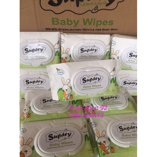 Sỉ 10gói khăn/giấy ướt phú đạt hình gấu/120 tờ(500g