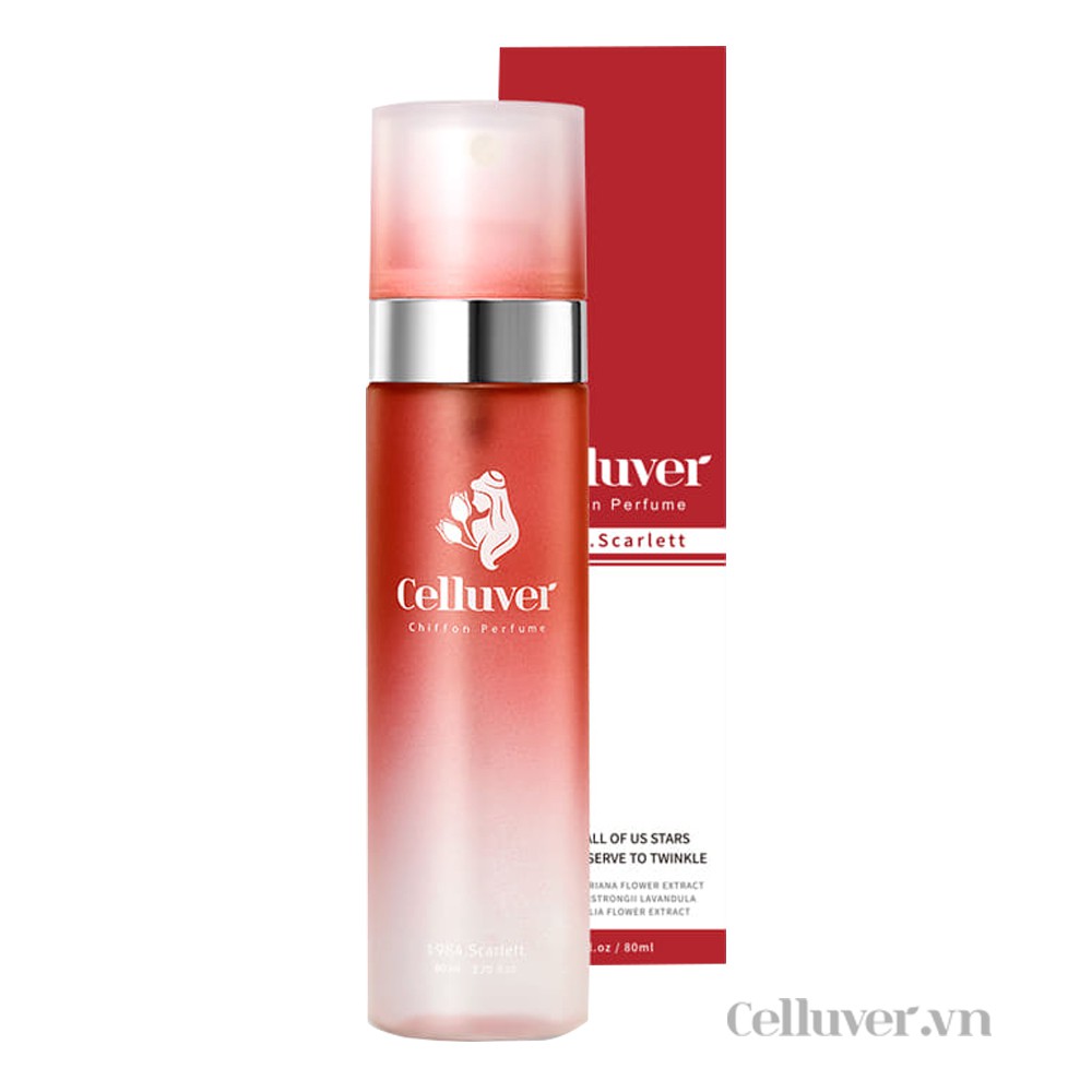 Nước hoa voan/Chiffon Perfume - Celluver 1984 Scarlett 80ml - Hương thơm ngọt ngào và quyến rũ - Hwang In Yeop