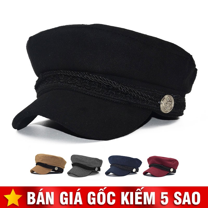 Mũ Nồi Phối Dây Đen Thuỷ Thủ Chất Nỉ Dày Dặn P1879