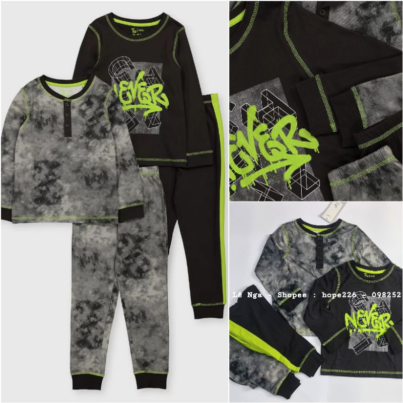 [FORM NHỎ NGANG] Set 2 bộ cotton Tu.Clothing UK chính hãng sz từ 2-3y đến 10-11y