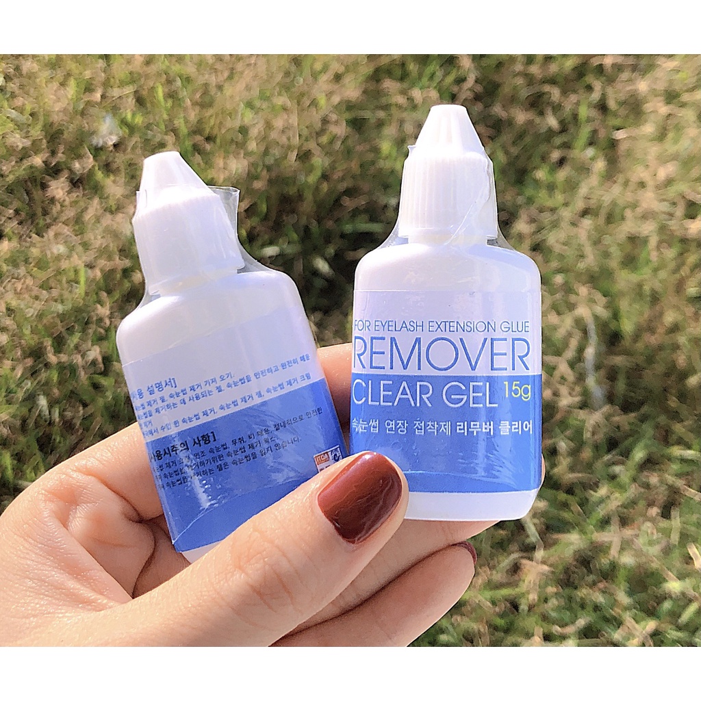 Gel tháo mi xanh remover clear gel