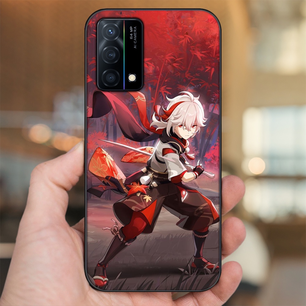 Ốp lưng Oppo K9 viền đen in hình Kazuha Genshin Impact