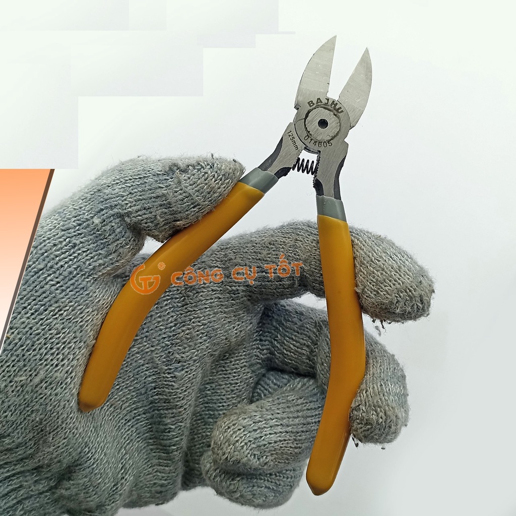 Kìm cắt bavia nhựa lưỡi thép CrV BAIHU