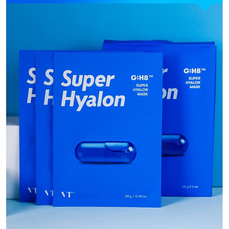 Mặt Nạ Cấp Nước Dưỡng Ẩm Chuyên Sâu VT Super Hyalon G:H8 Nhập Khẩu Từ Hàn Quốc | VT SUPER HYALON MASK