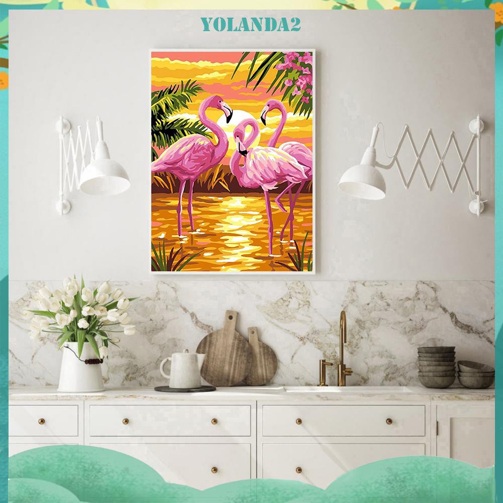 Bộ Tranh Thêu Chữ Thập Hình Chim Hồng Hạc 11ct Diy