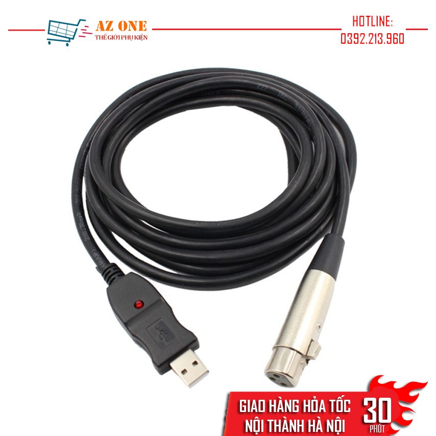 Cáp Chuyển Đổi Từ Cổng Usb Sang Cổng XLR Dài 3m