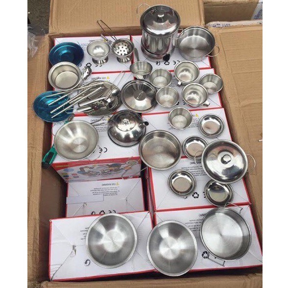 Bộ đồ chơi nấu ăn inox