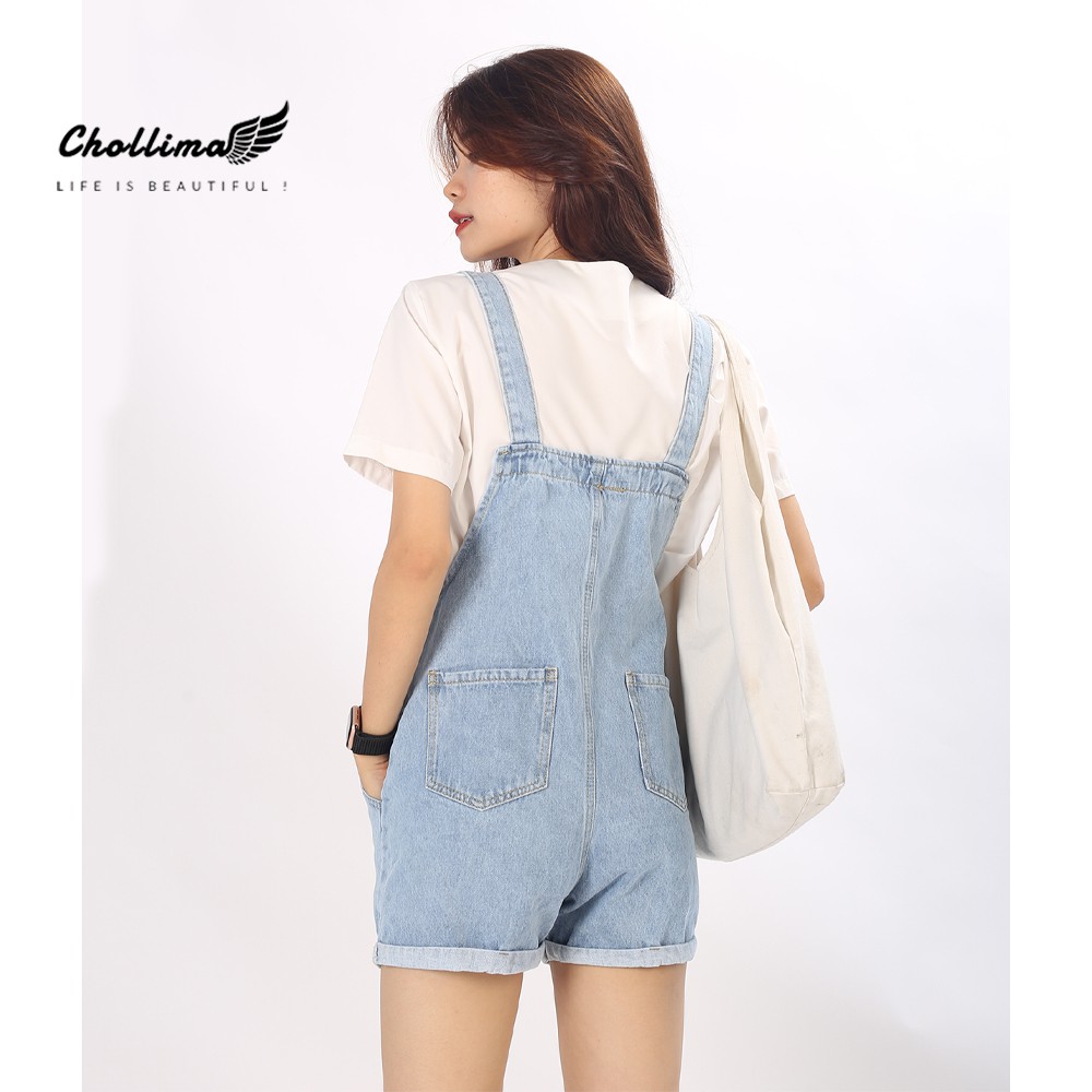 Yếm short jean Chollima thêu cún YJ008