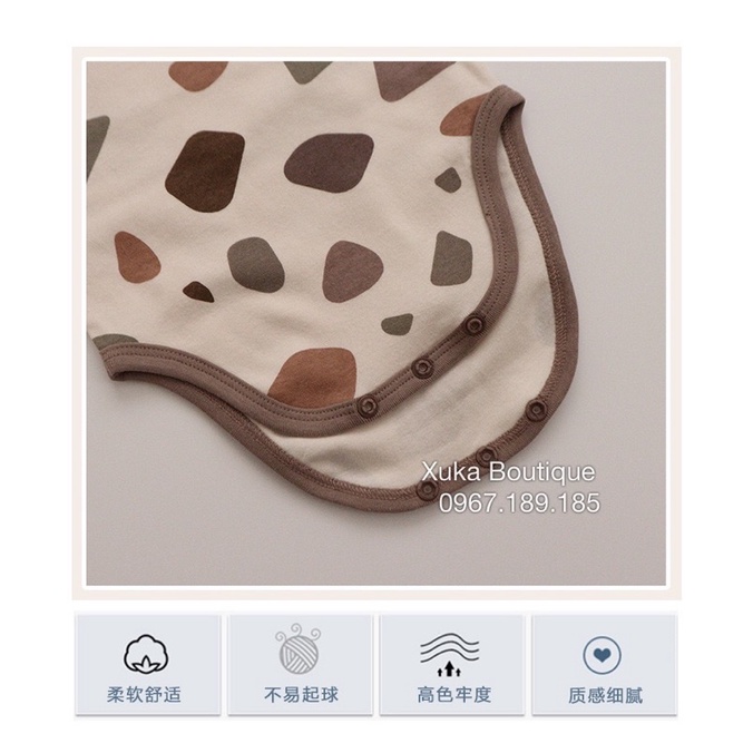 Set Body và Quần cho bé sơ sinh 0-2 tuổi Hàn Quốc Cotton dài tay thu đông