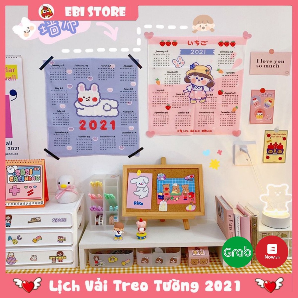 Lịch Vải Treo Tường ❤️ Tranh Vải Treo Tường Decor, Trang Trí Phòng Và Góc Học Tập, Nhiều Hình Đáng Yêu ❤️