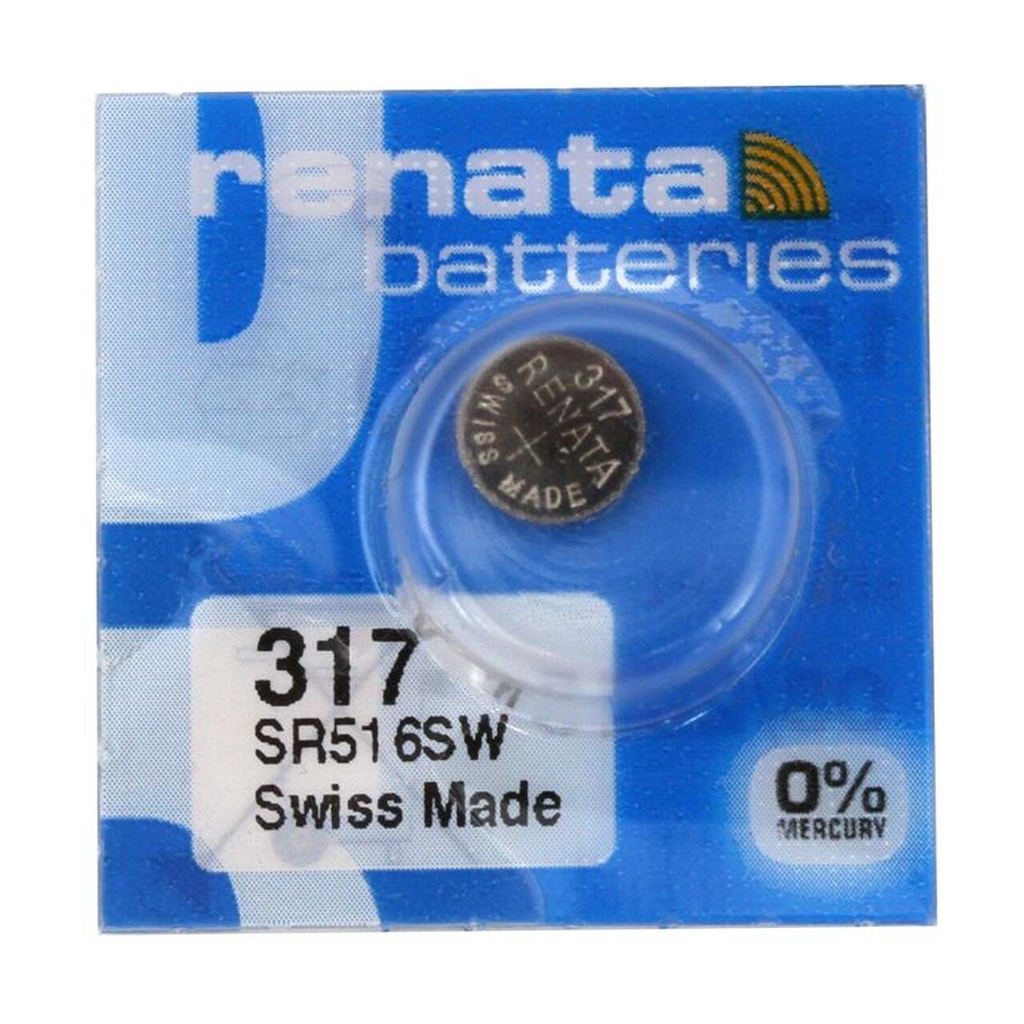 Pin đồng hồ Thụy Sỹ RENATA 317 / SR516SW oxide bạc Made in Swiss