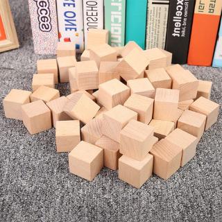 Cubes Natural Unfinished Craft  Blocks for Baby Shower Pack of 20