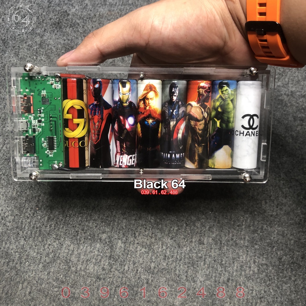 Sạc dự phòng 20.800 mah mica trong suốt siêu ngầu