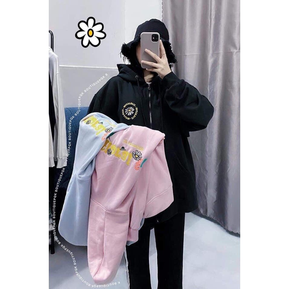 ÁO HOODIE - ÁO KHOÁC THUN NỈ NGOẠI IN BÔNG .