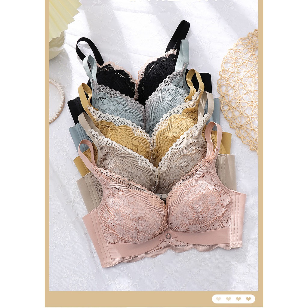 Bộ đồ lót ren tiểu thư mềm mại không gọng mút vừa - 690 | BigBuy360 - bigbuy360.vn