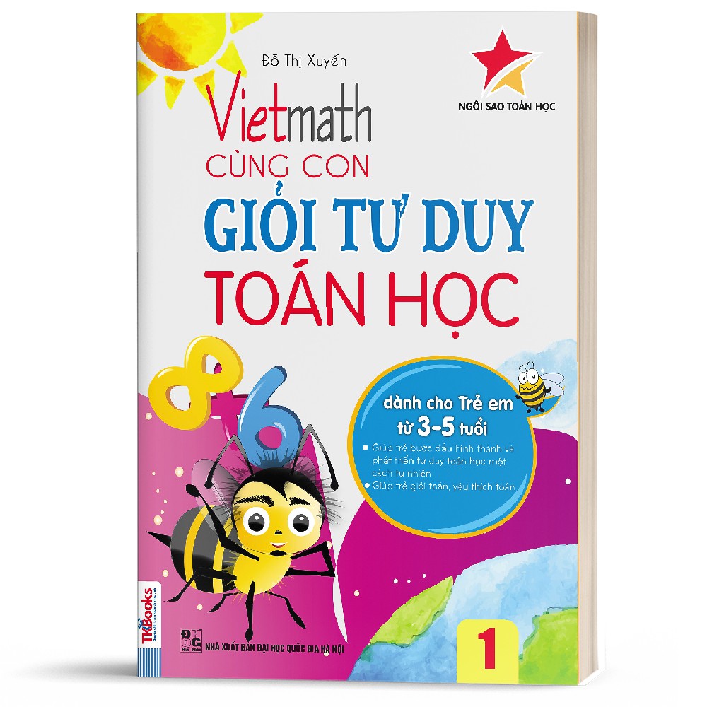 Sách - Vietmath Cùng con giỏi tư duy toán học tập 1 (Tái bản) - TKBooks