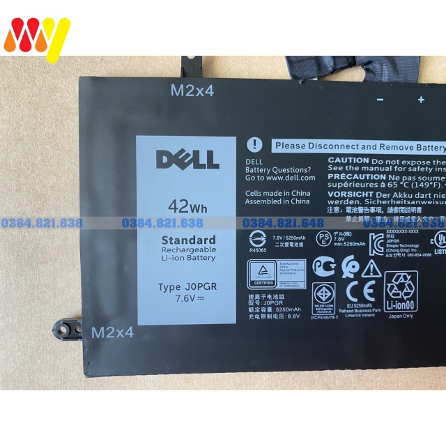 ZIN NEW - Pin Laptop Dell Latitude 5285 5290 2-in-1 Series JOPGR 0FTH6F 42wh . Bảo hành toàn quốc