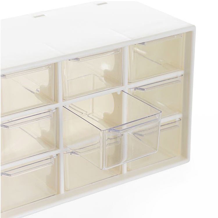 Jiugongge Storage Box Desktop Drawer Storage Box Mini Pocket Storage Box Cute Dormitory Storage Rack Contact Lens Daily Disposable Storage Box Cotton Swab Storage Box Four Palaces