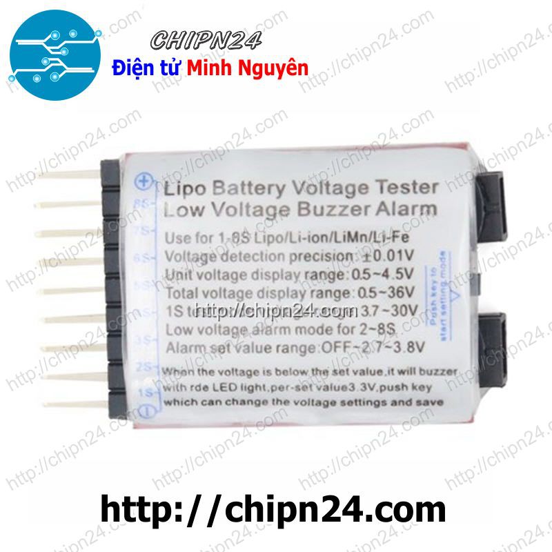 [1 CÁI] Mạch Đo báo pin Lipo RC 1-8s